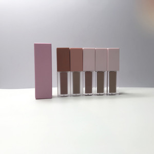 2024 xu hướng ánh sáng lung linh dưỡng ẩm rõ ràng Nude Lip Gloss Ống vuông thiết kế khoáng chất lỏng thành phần OEM Lip trang điểm - Product Image 2