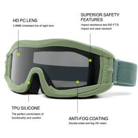 Yijia 2024 nouvelles lunettes d'entraînement tactiques chasse randonnée Airsoft tir attaque lunettes sécurité verre protection des yeux