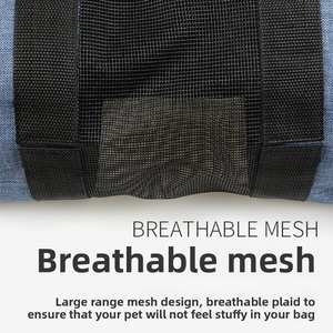 กระเป๋าเป้สะพายหลังสำหรับใส่สัตว์เลี้ยงสุนัขทันสมัยมีสไตล์กระเป๋าใส่สัตว์เลี้ยงลายพื้นปิดด้วยกระดุมกระเป๋าใส่สัตว์เลี้ยงแบบไม่มีมือจับสำหรับเดินทางในเมือง - Product Image 5