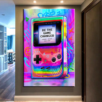 Tableau sur toile et affiches d'art mural Graffiti Art Game Changer pour la décoration de chambre d'enfant et de salle de jeux, Cuadros