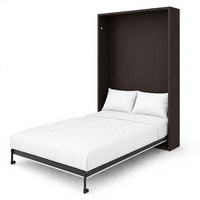 Lit mural moderne Murphy, armoire-lit gain de place, cadre de lit pliant en bois pour chambre à coucher, appartement, hôtel