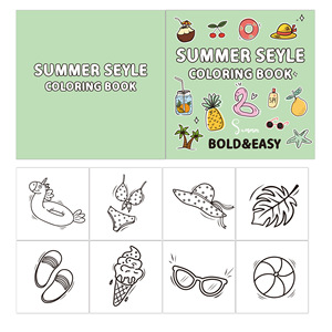 Nouveau <span class=keywords><strong>livre</strong></span> <span class=keywords><strong>de</strong></span> coloriage d'été pour enfants, 40 dessins animés frais, style graffiti, pour enfants <span class=keywords><strong>de</strong></span> 4 ans, en carton et papier d'art - Product Image 2