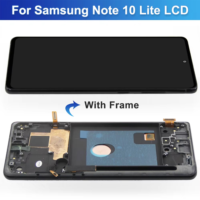 Wholesale OLED Screen for Samsung Galaxy Note 10 Lite LCD Display N770 N770F N770F/DS with Frame Touch Screen Replacement