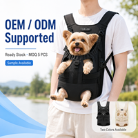 Sac à dos de transport pour chien OEM, respirant, en maille, réglable, mains libres, pour poitrine, pour petits chiens, idéal pour les voyages en extérieur