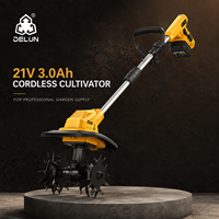 Cultivateur rotatif électrique DELUN 21V, batterie 3.0Ah, largeur 300 mm, profondeur de travail 220 mm, pour culture de légumes et jardinières surélevées