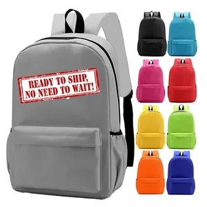 Recycled Material 600 Denier Polyester Custom Students Zippered Oxford Cloth Backpack SchoolBags Back Pack 2024 School Book Bag