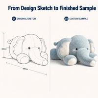 Peluche personnalisée populaire, super douce, 60 cm, animal brodé Nimbus, pour boutiques de cadeaux et détaillants