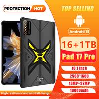 Nouvelle Arrivée Pad17 Pro Plus Tablette PC Octa Core 16 Go RAM 1 To ROM Android 15 Google Play 5G Wi-Fi GSM 10,1" 2560x1600 Professionnel MTK