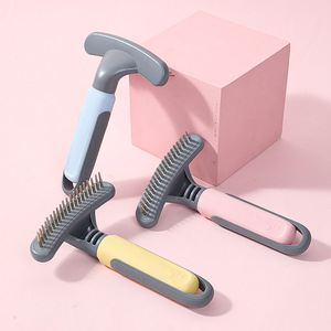 Peigne universel pour animaux de compagnie, coquille à bulles, râteau à une rangée, toilettage pour chiens moyens et grands - Product Image 1