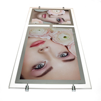 Cadre de lumière de photo suspendu Cadres de photo rétroéclairés lumineux Led Planches lumineuses en cristal minces Boîte à lumière acrylique pour l'immobilier