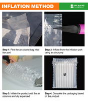 Sac de protection gonflable personnalisé en PA+PE antichoc et écologique avec colonnes d'air pour emballage de téléphone portable anti-chute et sécurisé