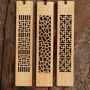 Marcadores de madeira novos marcadores personalizados clássicos vintage ocos retrô chiques para presente
