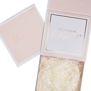 Bomboniera personalizzata scatole di carta di lusso pieghevoli in oro <span class=keywords><strong>rosa</strong></span> imballaggio proposta damigella d'onore confezione regalo con chiusura magnetica con nastro - Product Image 2