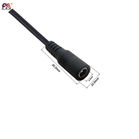 Câble d'alimentation personnalisé DC 5521 mâle vers femelle en Y, 1 à 2 voies, gaine PVC, conducteur en cuivre, rallonge d'alimentation