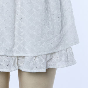 कस्टम डिजाइन ग्रीष्मकालीन माइक्रो स्विंग ड्रेस ऑफ कंधे की महिला तारीख आकस्मिक स्मॉक कमर ठोस रंग स्मॉक कमर ठोस रंग - Product Image 2