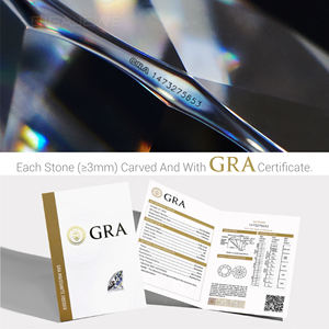 มอยส์ซาไนต์ GIGAJEWE ขนาด 5*<span class=keywords><strong>7</strong></span> มม. 1 กะรัต สี <span class=keywords><strong>D</strong></span> รูปตัวอักษร 26 ตัว แบบเจียระไนด้วยมือ สำหรับทำเครื่องประดับตามสั่ง - Product Image 5