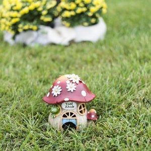 Statua Decorativa Personalizzata in Resina a Forma di Casa a Fungo per Giardino, Cortile, Esterni - Piccola Collezione di Ornamenti Adorabili - Product Image 2
