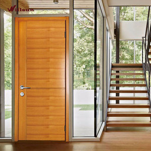 Porte de fleur sculptée à la main en bois de <span class=keywords><strong>teck</strong></span> massif secret de vente directe d'usine pour la chambre à coucher - Product Image 6