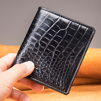 Design 100% echte Krokodil leder Leder Geldbörse Herren Bifold Geldbörsen mit eleganten Geschenk box Karten halter Geld Geldbörse für Männer