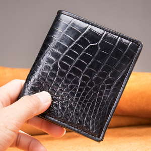 Design 100% <span class=keywords><strong>portafoglio</strong></span> in vera pelle di <span class=keywords><strong>coccodrillo</strong></span> portafogli Bifold da uomo con elegante portacarte portamonete per uomo - Product Image 6