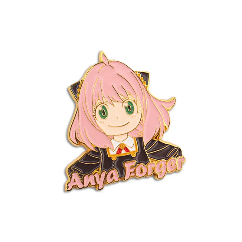 Tidak ada Minimum 3D logam lucu pin produsen murah kustom OEM kartun anime karakter logam lencana lembut enamel emas pin topi