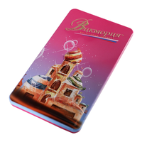 Boîte en métal vide pour chocolats de Noël, étui festif pour assortiment de truffes, emballage de bonbons de fêtes, fournisseur de cadeaux de luxe