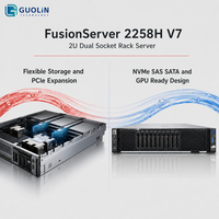 Serveur FusionServer 2258 V7 2U en rack pour l'infrastructure de stockage et le support des déploiements de calcul en périphérie