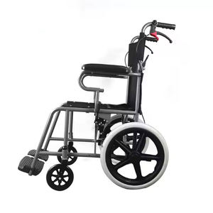 Silla de ruedas manual plegable de gran oferta con función reclinable portátil de respaldo alto para fisioterapia - Product Image 2