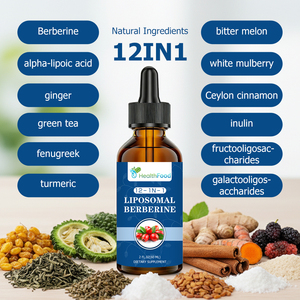 Suplemento Dietético de Berberina Liposomal en Gotas con Etiqueta Personalizada ODM, Promueve la Salud Intestinal y Apoya los Niveles de Metabolismo para Adultos - Product Image 3