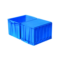 Bacs de rangement et boîtes à outils en plastique durables, légers et écologiques avec couvercles pour déménagement et utilisation logistique