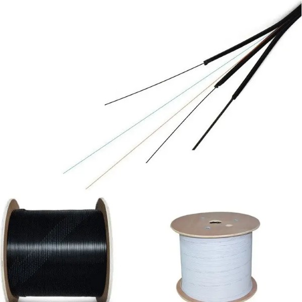 FTTH Indoor Outdoor Fiber Optic Drop Cable 2/4 Core LSZH/PVC Jacket Singlemode/Multimode