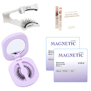 Ciglia Finte Magnetiche Riutilizzabili Senza Gel, Formato da Viaggio, Senza Colla, Effetto Occhio di Gatto, Aspetto Naturale, Kit di Ciuffi di Ciglia - Product Image 5