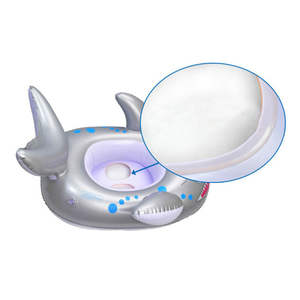 <span class=keywords><strong>Flotador</strong></span> Inflable de PVC con Forma de Tiburón para Bebés, Anillo de Asiento Portátil para Piscina de Verano - Product Image 3