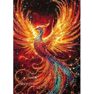 Set Pittura Diamante 5D Fai da Te Ingrosso <span class=keywords><strong>Fenice</strong></span> di Fuoco, Mosaico Animale con Strass a Copertura Totale, Punto Croce su Tela, Arte da Parete - Product Image 1