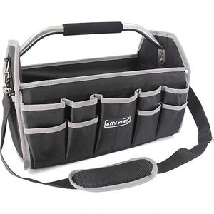 BSCI Factory Custom Portable Heavy Duty <b>Tool</b> Carrier <b>Tote</b> Canvas Electrician Roll up <b>Tool</b> <b>Bag</b> Organizer with Separate Pouches - Product Image 1
