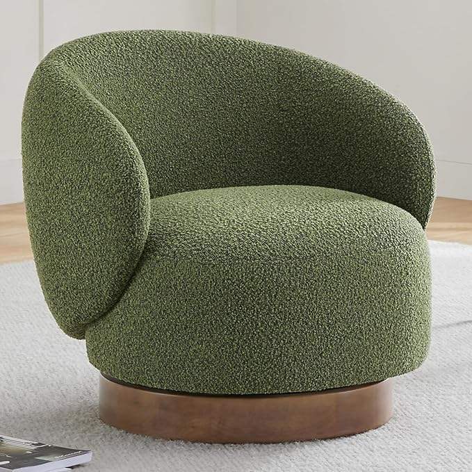 Modern Swivel Accent Chair Barrel Armchair