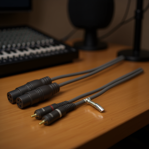 Cable estéreo XLR 2x XLR hembra de 3 pines a 2x RCA macho 1,5 M gris oscuro - Product Image 3