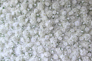 แผงติดผนังผ้าไหมลายดอกกุหลาบประดิษฐ์สีขาว4ft * 8FT ดอกไม้ประดิษฐ์ผนังสำหรับตกแต่งงานกิจกรรม - Product Image 5