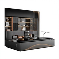 Bureau de direction moderne et élégant haut de gamme pour bureau du président, usage commercial, fabriqué sur mesure
