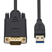 Convertidor USB 3.0 a VGA, Cable Adaptador de Proyección USB VGA con Conductor de Cobre para Computadora, Extensión Externa, Duplicación de Pantalla