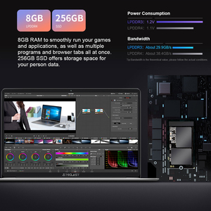 Teclast F7 Plus 2 Laptop 14 Inch Int El Gemini Hồ N4120 Quad Core 1920X1080 8GB RAM 256GB SSD Win 10 Máy Tính Xách Tay - Product Image 4