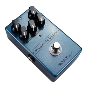 Toptan El Yapımı 2'si 1 Arada Gecikmeli Eko Gitar Efekt Pedalı Distortion Overdrive Chorus Fuzz Treble Box Mavi Manyetik Gecikme - Product Image 2