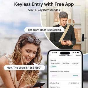 Sinh trắc học vân tay thông minh khóa cửa ttlock tuya App mật khẩu khóa cửa Wifi <span class=keywords><strong>Bluetooth</strong></span> khóa cửa điện tử - Product Image 6