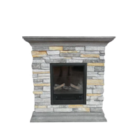 Cheminée électrique décorative moderne pour la maison avec structure en MGO et en métal, couleur personnalisable