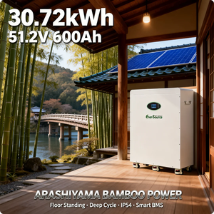 Batterie solaire 48V 51.2V 600Ah 30kWh pour système solaire hybride, sur pied avec roues - Product Image 1