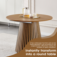 Table à manger ovale rustique de luxe en chêne avec piétement en bois et ensemble de chaises 2025 – Table extensible en bois pour 6, 8 ou 10 personnes