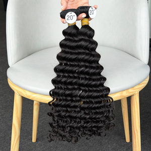 Extensions de cheveux humains 28 pouces, double trame, pas chères, 100% cheveux humains, couleur noir naturel, sans nœuds - Product Image 3