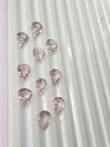 Hecho a mano a granel personalizado Rosa morganita piedras preciosas IGI certificado Oval pera corte Cristal de alta calidad para collares personalizados - Product Image 4