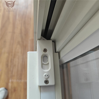 Fenêtre à guillotine verticale en alliage d'aluminium, double vitrage trempé, facile à nettoyer, taille personnalisée pour remplacement de fenêtre de maison