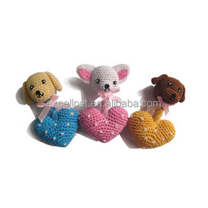 Linda y divertida mascota ganchillo juguete amor corazón bebé - Product Image 1